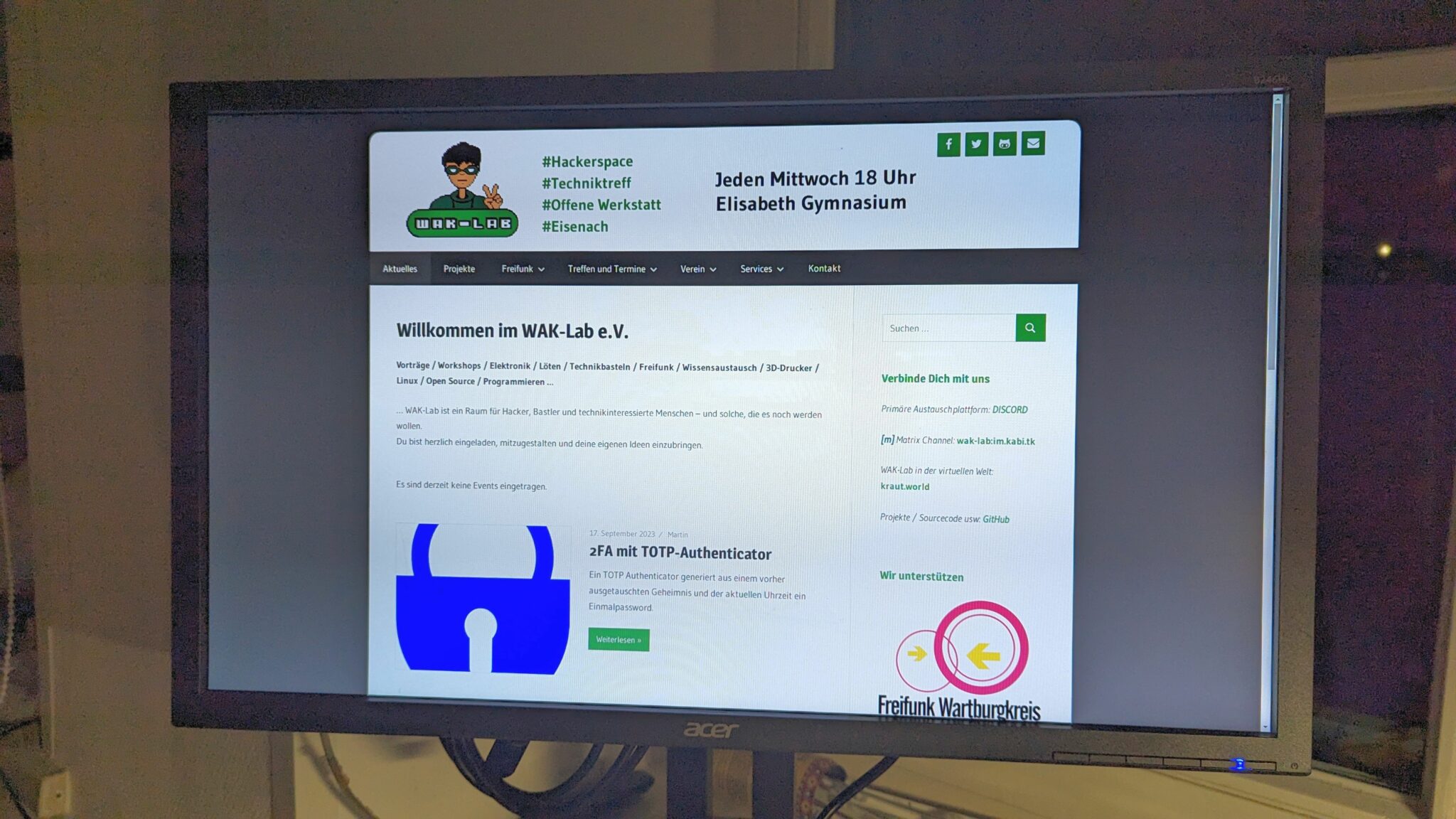 Monitor Ansicht